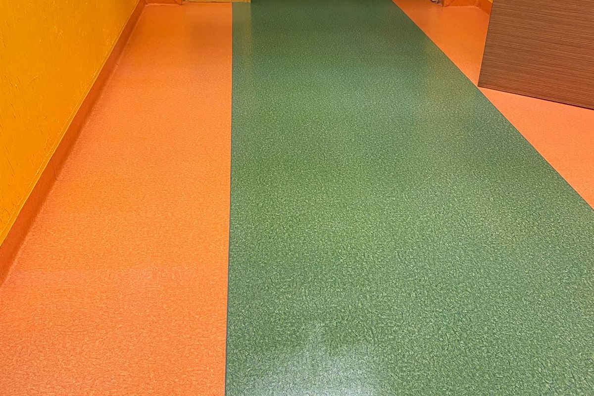 Detail PVC podlahy v realizaci